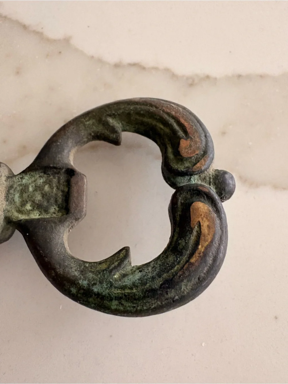 Antique-Style Decorative Brass Skeleton Key bottle opener and corkscrew